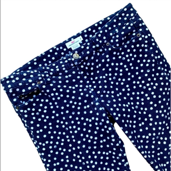 Vineyard Vines Corduroy Navy Polka Dot Pants Size 6 - Picture 3 of 5